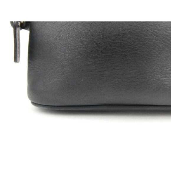 Coach Black Leather Medium Cosmetic Case Pouch - Picture 10 of 16